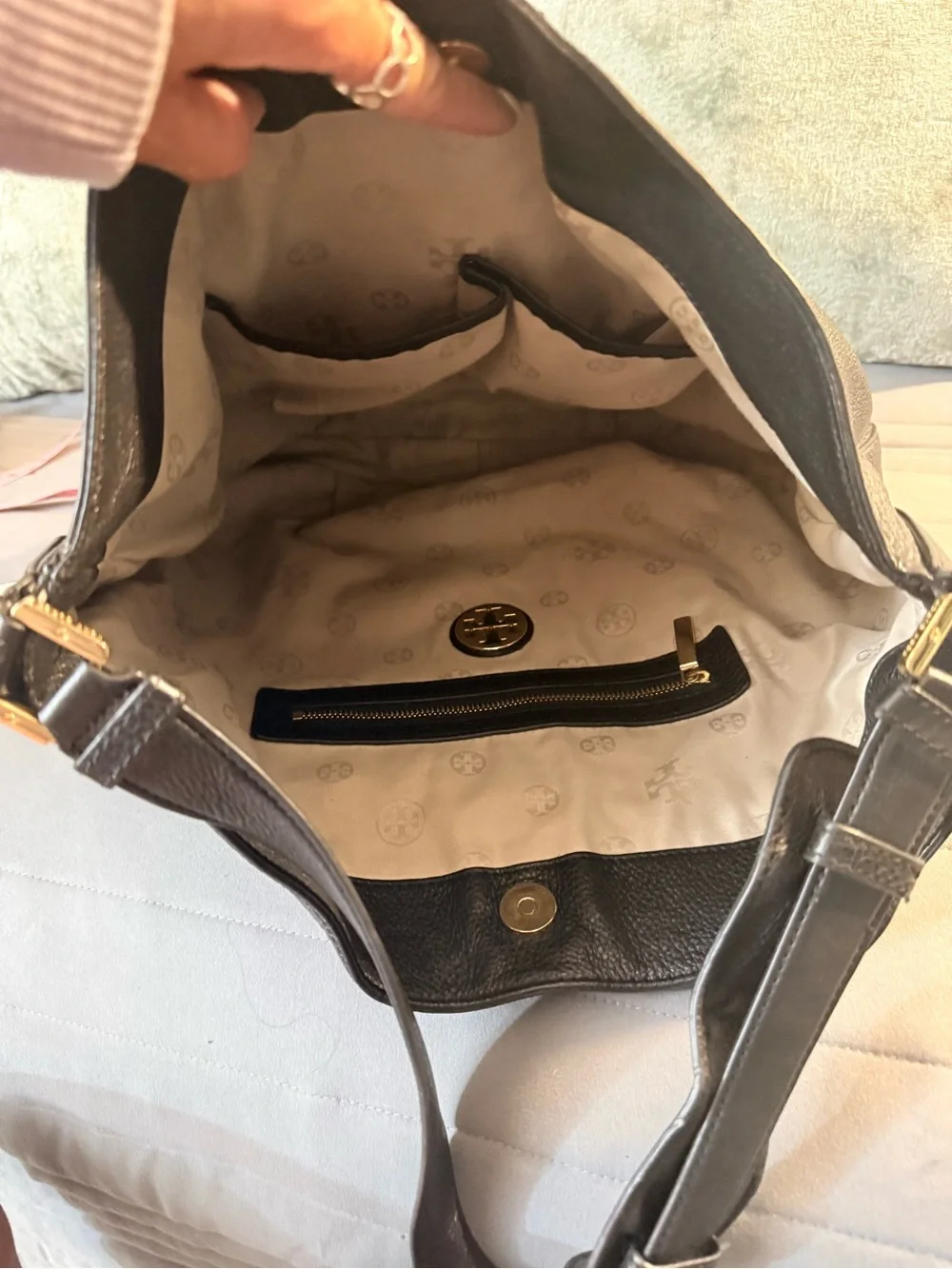 Tory Burch sleek pebbled